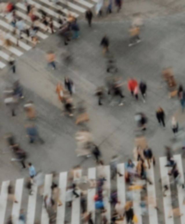 A crossing, in motion